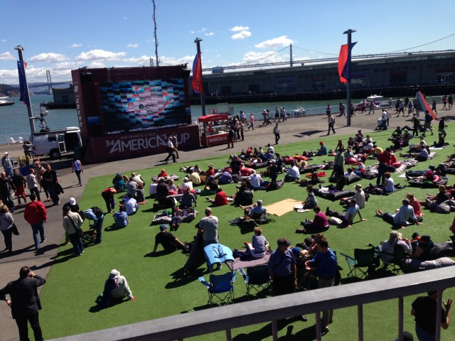 Viewing area an hour before last race