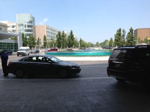 The beautiful, calming fountain at the Clinic's main patient entrance.