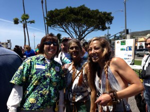 Kelpfest Founder, Nancy Caruso, on left with the kelp dancers