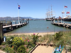 Looking out to the beach & beyond from the Club's traditional weight room.