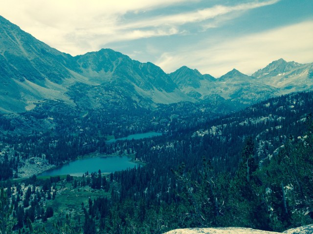 View south over the a portion of the Rock Creek drainage aka Little Lakes Valley