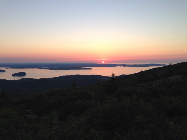Early September sunrise from Cadillac Mountain, Acadia National Park, Maine