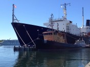 Downtown Castine is home for Maine Maritime Academy's training ships.