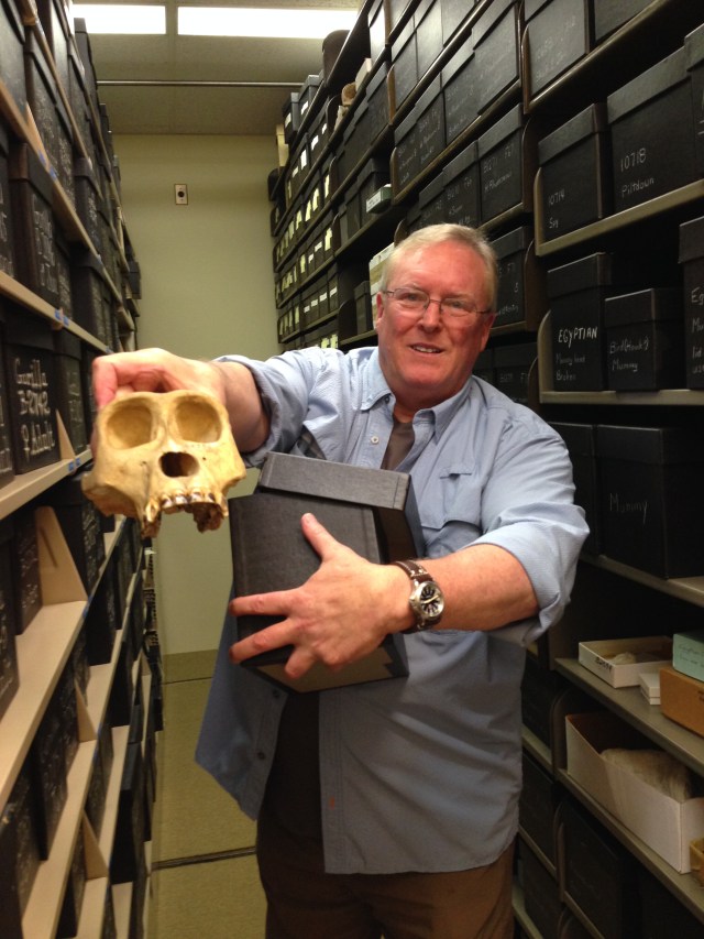 Bruce Latimer, renowned paleoanthropologist, and a portion of the world-class collection at the Cleveland Museum of Natural History