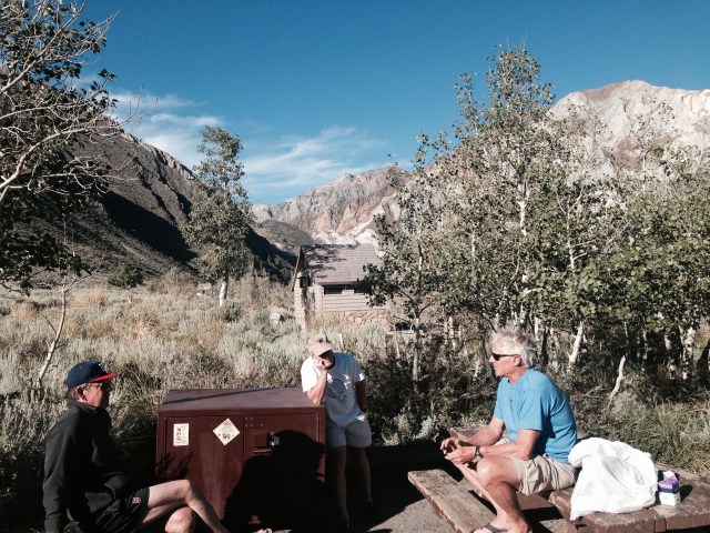 The morning after...Les, Hank, & Bob chewing the fat.
