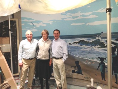 In the construction zone of a new Aquarium exhibit with John R.