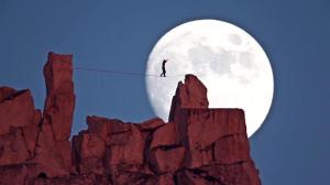 There's Dean Potter pushing the envelope